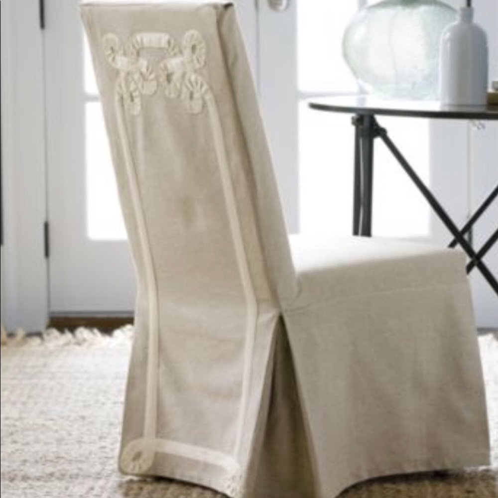 Ballard Designs Tan Chair Slipcover